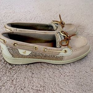 Sperry sparkle boat shoe